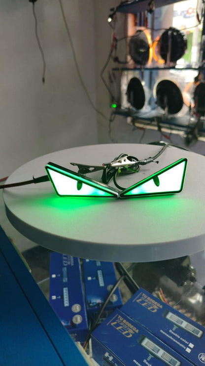 PAR DE OJOS LED COLORES PARA MOTO – Estilo Demonio / Ojo de Gato