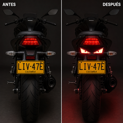 PAR DE OJOS LED COLORES PARA MOTO – Estilo Demonio / Ojo de Gato