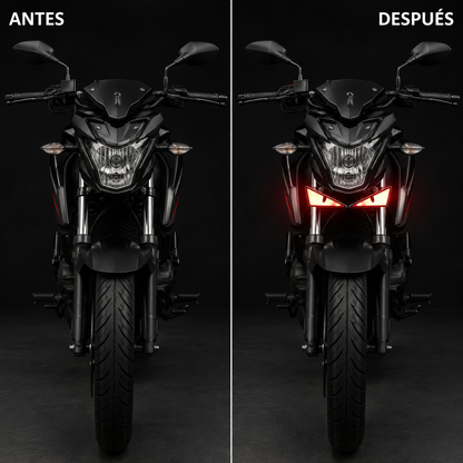 PAR DE OJOS LED COLORES PARA MOTO – Estilo Demonio / Ojo de Gato