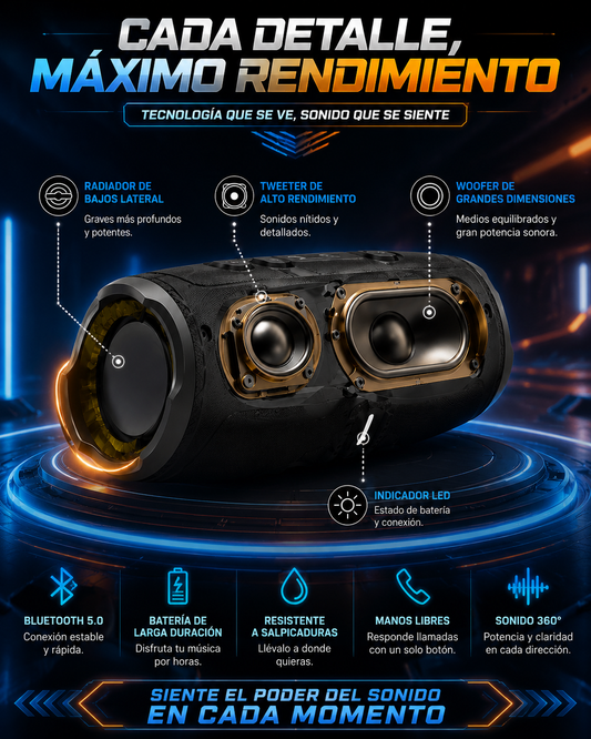 Parlante Bluetooth Tipo JBL Flip 5