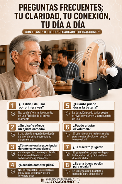 Audífono Recargable Ultra Sonido