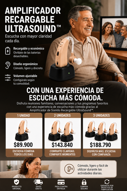 Audífono Recargable Ultra Sonido