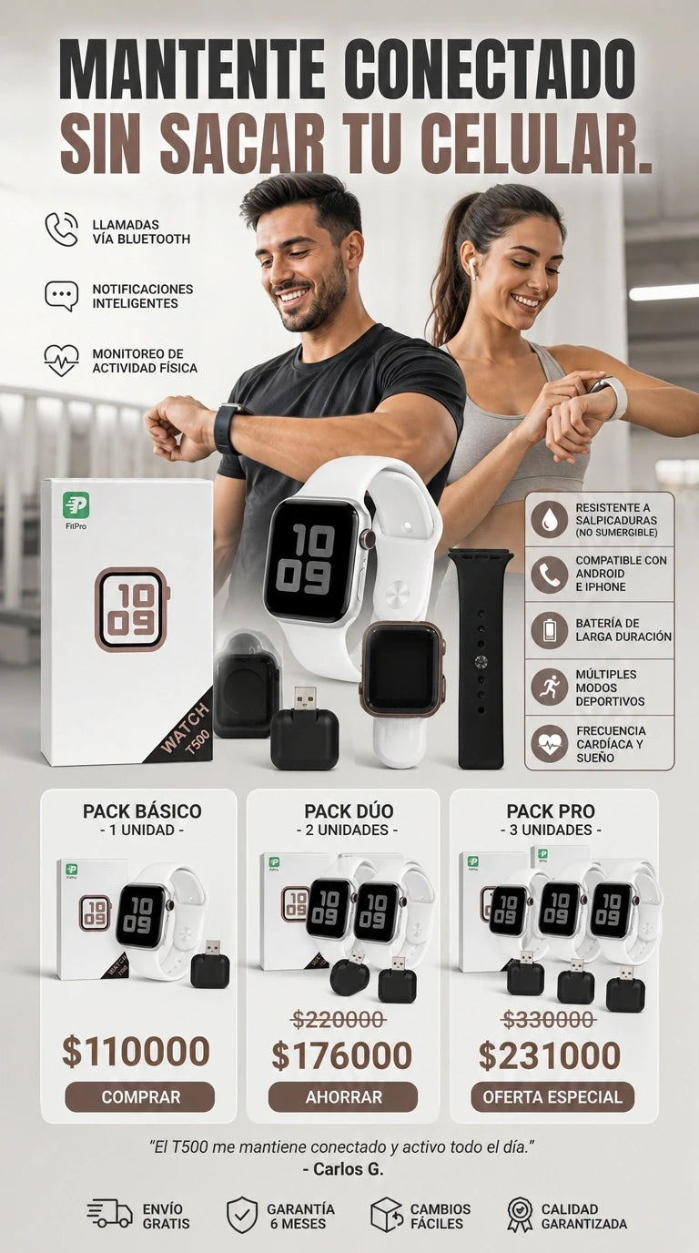Reloj Inteligente Smartwatch T500
