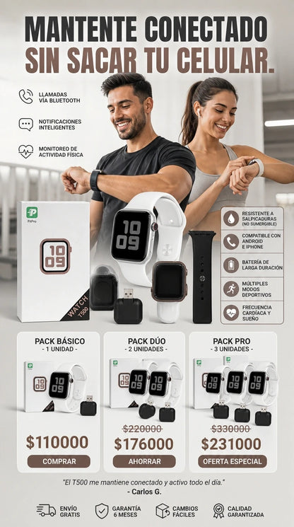 Reloj Inteligente Smartwatch T500