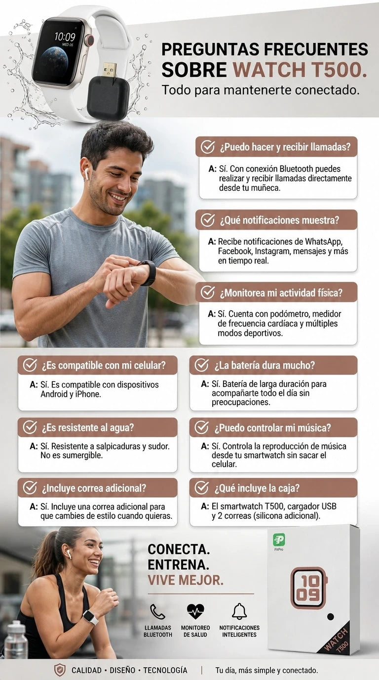 Reloj Inteligente Smartwatch T500