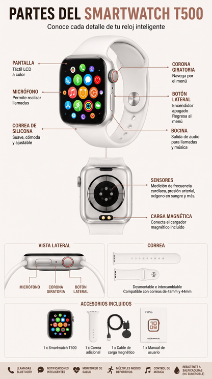 Reloj Inteligente Smartwatch T500