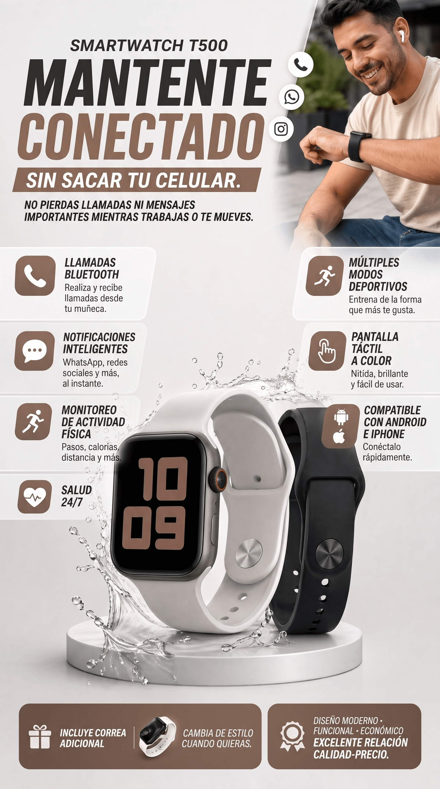 Reloj Inteligente Smartwatch T500